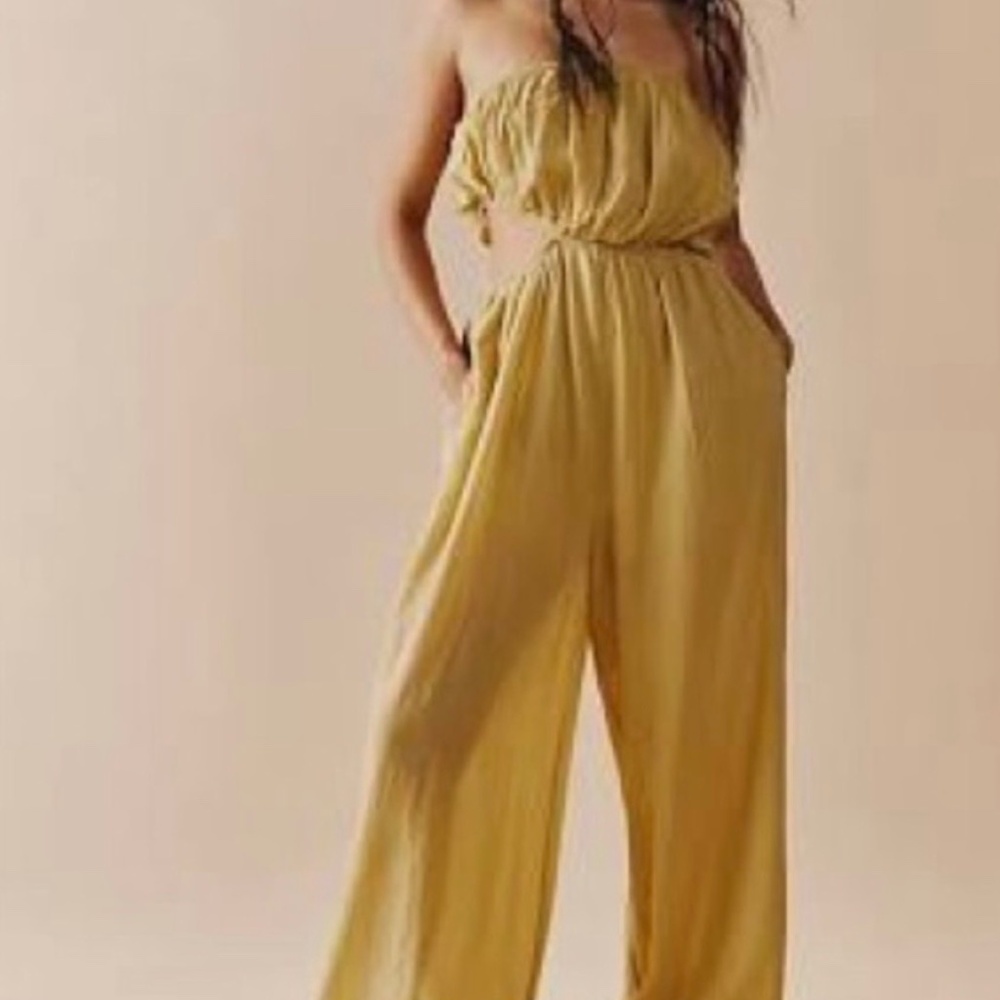 Free People Endless Summer Cut Out For It Wide-Leg Jumpsuit, Size L